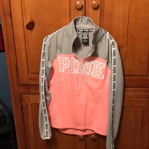 Pink quarter zip top